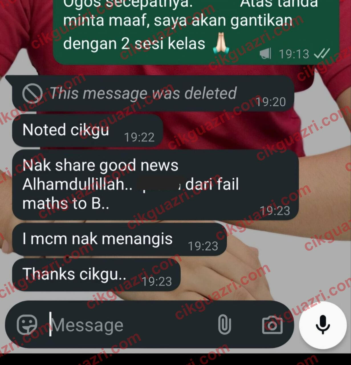 Testimoni ibu bapa kelas Matematik online: anak daripada gagal Matematik kepada B