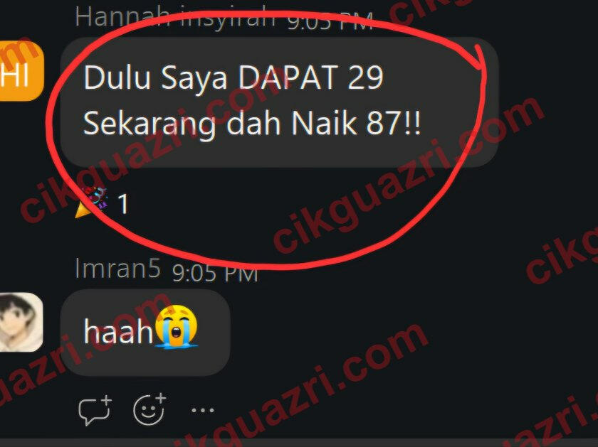 Testimoni pelajar kelas Math online: markah Matematik naik daripada 29 kepada 87
